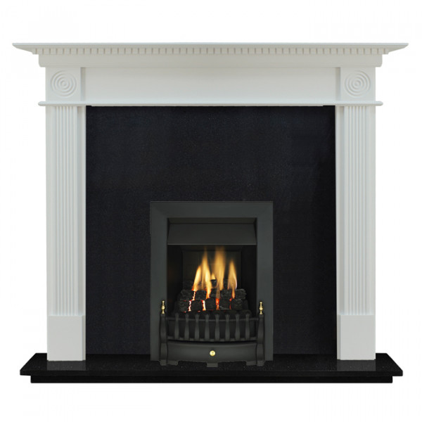 Ekofires 7060 White Painted 54" Fireplace Suite