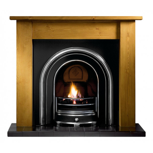 Gallery Lincoln Wood Fireplace with Jubilee Cast Iron Arch