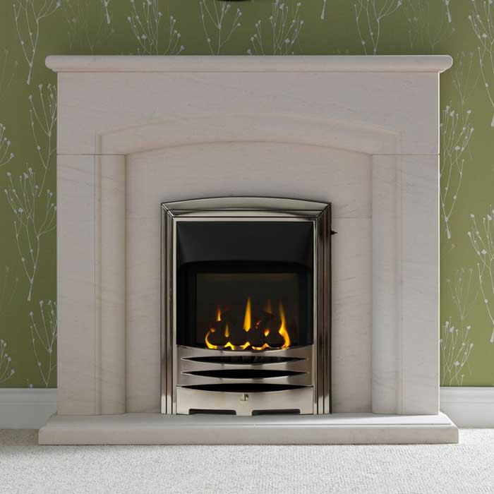 Gallery Carlton 48" Limestone Fireplace Suite