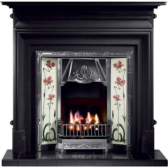 Gallery Palmerston Cast Iron Fireplace with Toulouse Cast Iron Tiled Insert