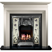 Gallery Asquith Limestone Fireplace with Toulouse Cast Iron Tiled Insert 