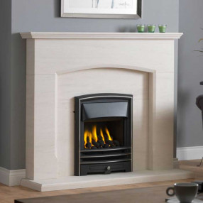Dacre Limestone Fireplace with Lunar Gas Fire