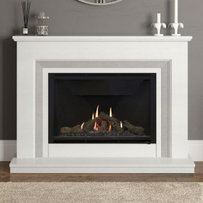 Elgin & Hall Cassius 52" Marble Gas Fireplace Suite