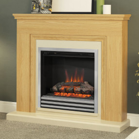 Be Modern Stanton Natural Oak 46" Electric Fireplace Suite