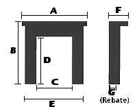 fireplace dimensions diagram